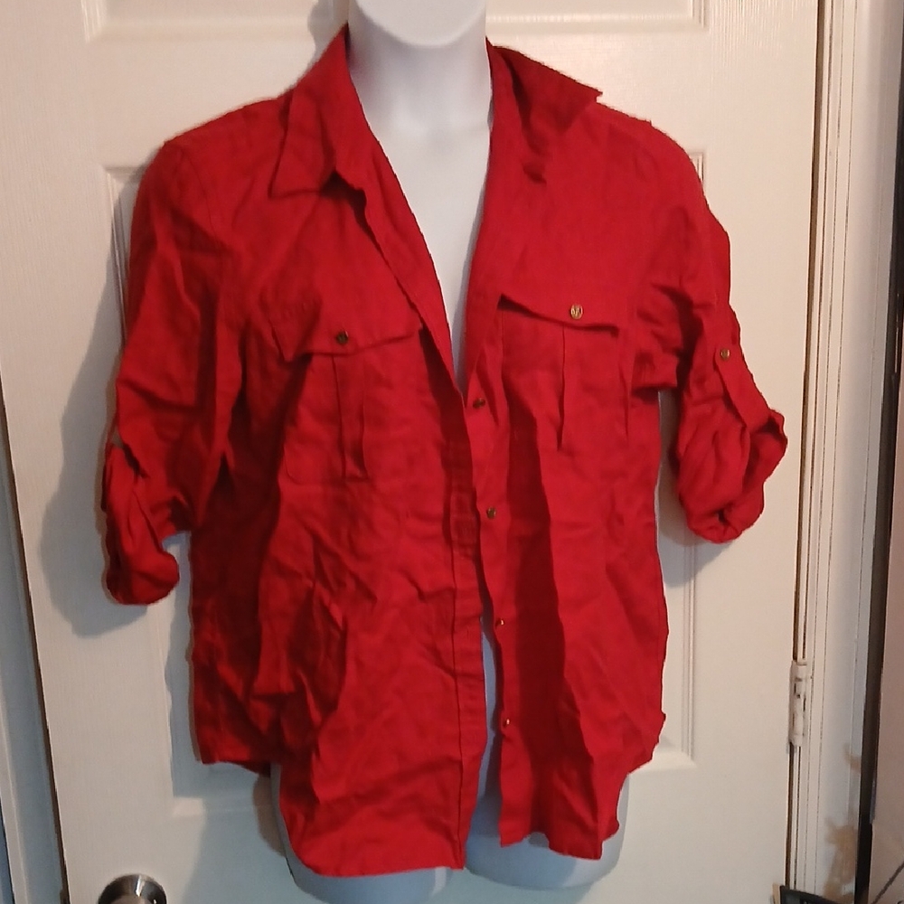 Ralph Lauren Linen Utility Shirt. Sz. XL